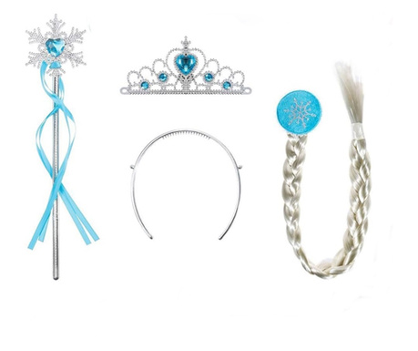 Комплект от три аксесоара Princess Elsa Frozen, IdeallStore, 3-12 години
