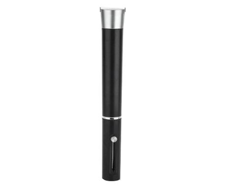 Tirbuson practic Pufo pentru sticle de vin cu presiune de aer, desfacator modern, 19 cm, negru