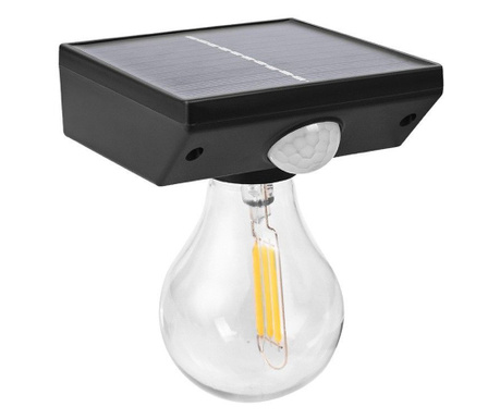 Lampa solara eMazing, pentru exterior, tip bec, rezistenta la apa IP65, material ABS, baterie 3.7V, 1200 mah, 9.5 x 11 cm, auton
