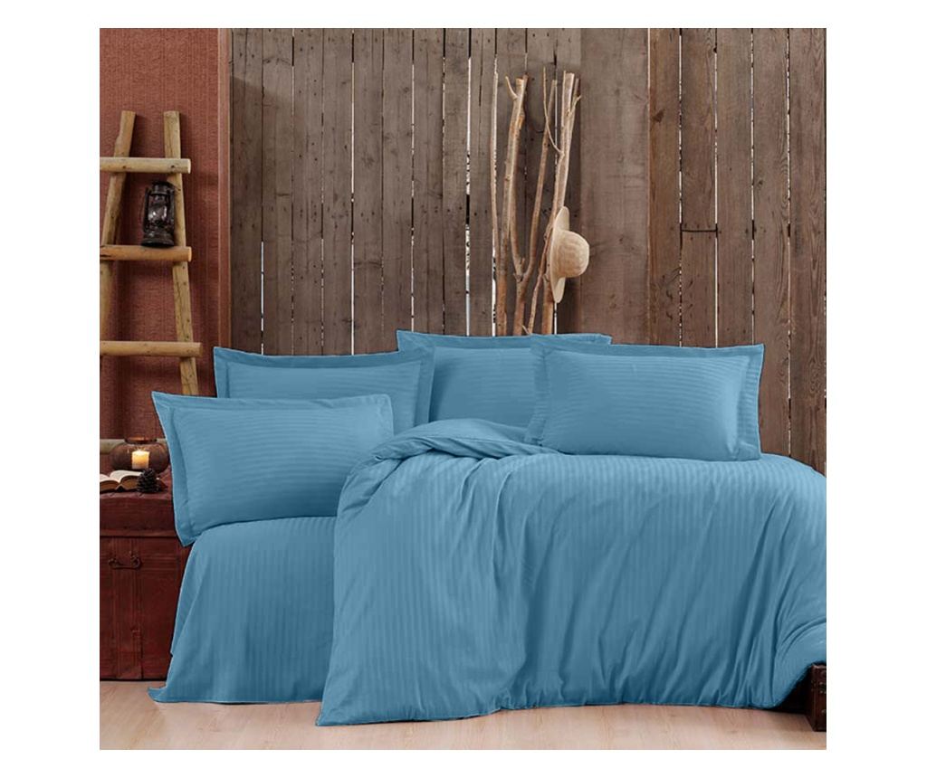 Чаршаф дамаска плътност 130гр/м2 небесно син 140/220см Sofi 140x220 см - 3