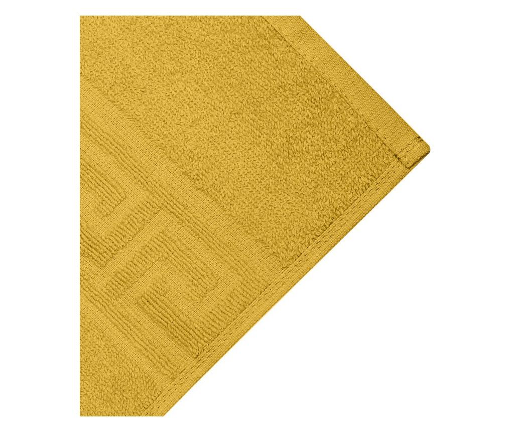 Prosop de fata 550 g/mp din bumbac 100%, dublu fir, Soft, Galben, 50/90 cm Sofi 50x90 cm - 7