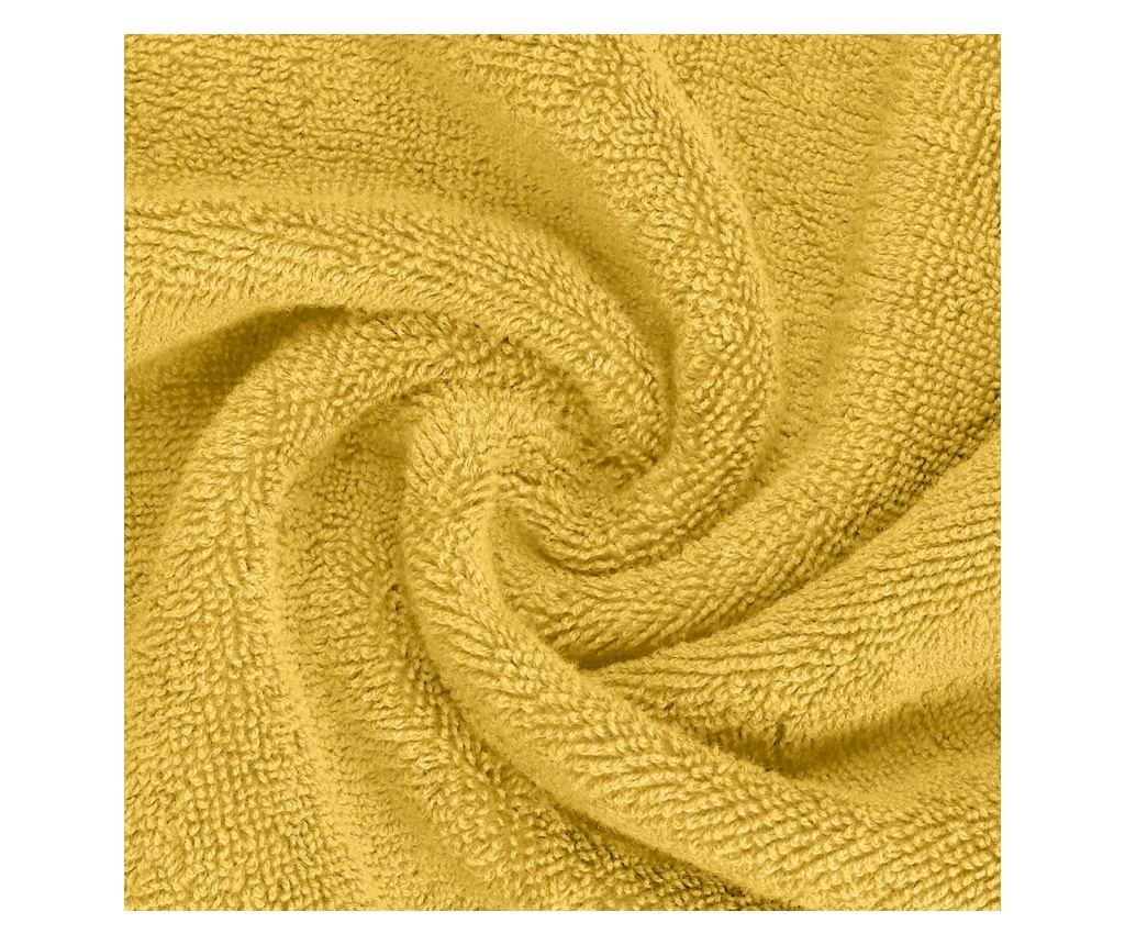 Prosop de fata 550 g/mp din bumbac 100%, dublu fir, Soft, Galben, 50/90 cm Sofi 50x90 cm - 8