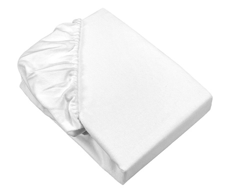Хавлиено покривало за легло с ластик, Jerry, Бяло, 160x200 см Sofi