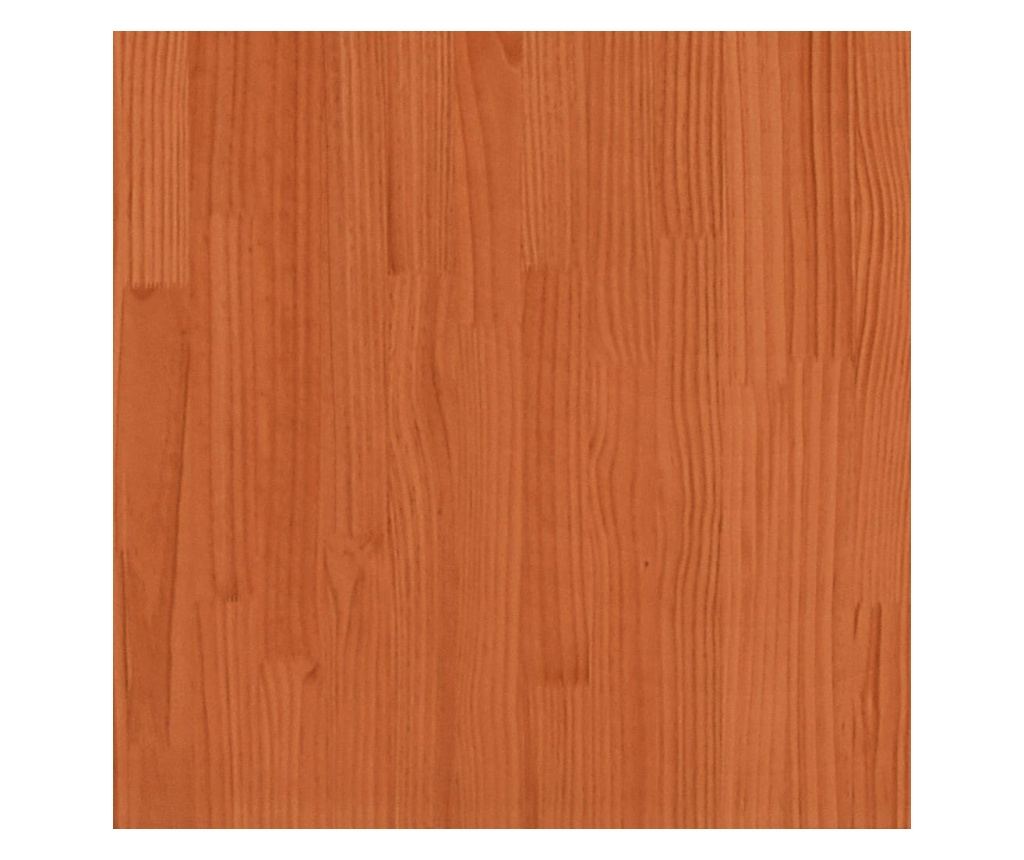 viaszbarna tömör fenyőfa ágy matrac nélkül 140 x 200 cm - 8