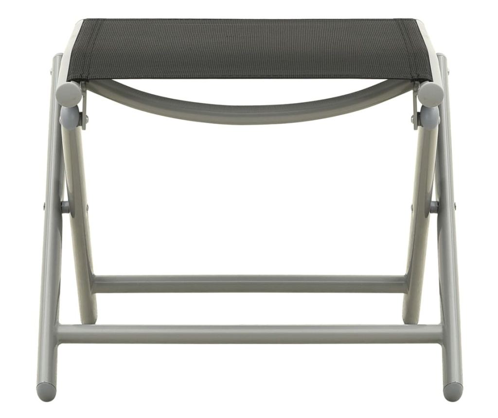 Set vrtnega pohištva, 3 kosi, srebrna tekstilena in aluminij - 9
