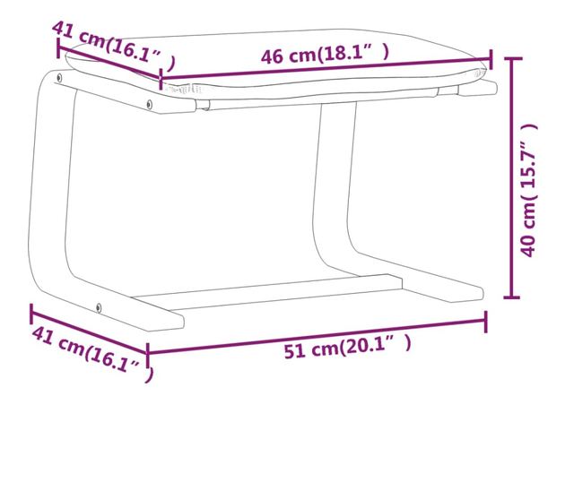 Табуретка, тъмножълта, 51x41x40 см, текстил