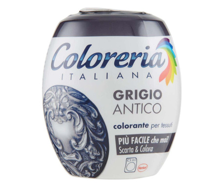 Текстилна боя Coloreria Italiana Grigio Antico, цвят Сиво, 350 гр.