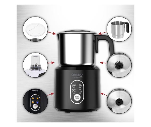 Resigilat!Aparat pentru spumare lapte Camry CR 4498, 500 W, 350 ml spuma