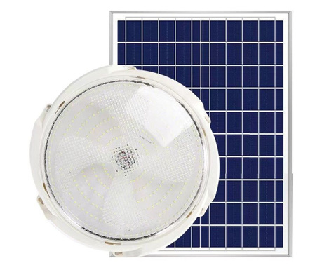 Plafoniera solara eMazing, 500 W, diametru 360 MM, cu telecomanda, 6V/15W, Clasa A, 418 LED-uri, alb rece