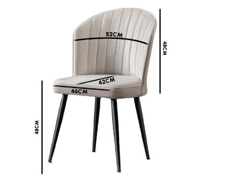 Set stolica (4 komada), Rubi - Black 