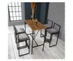 Set masa de bar si taburete (5 piese), Nordic - Fume thumbnail 1