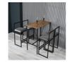Set masa de bar si taburete (5 piese), Nordic - Fume thumbnail 2