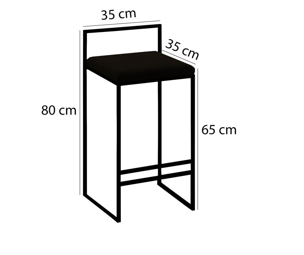 Set masa de bar si taburete (5 piese), Nordic - Fume - 6