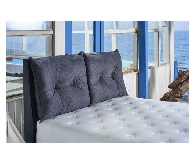 Madrac, Bijela boja, Visco Fusion 160x200 cm Double Size Memory Foam and Pocket Spring Luxury Soft Mattress