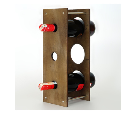 Dekorativno leseno stojalo za vino, MEH219