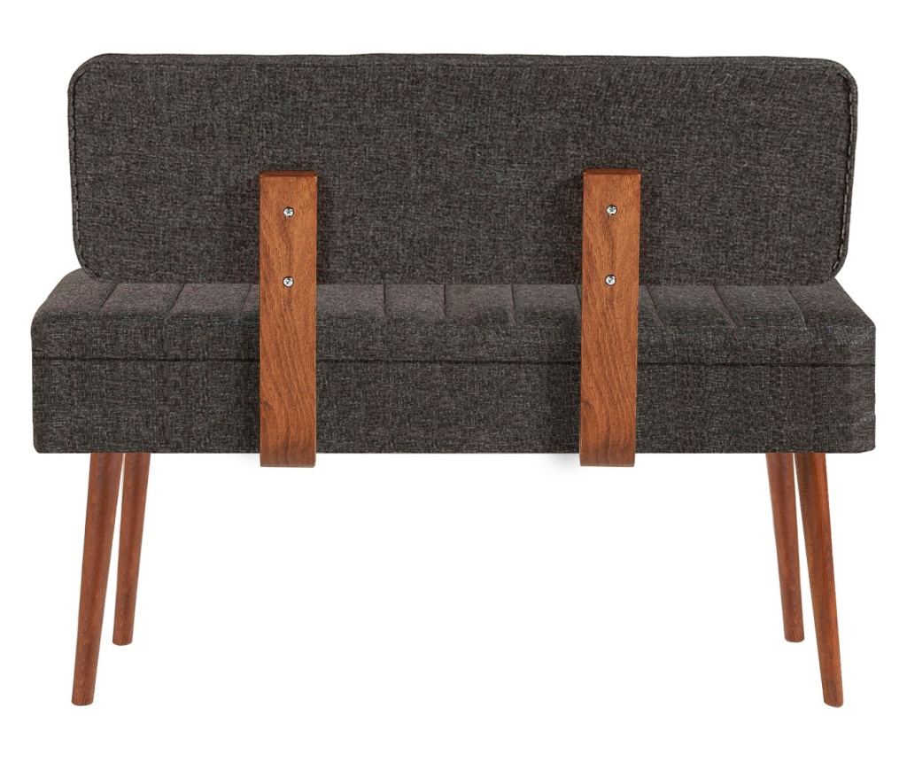 Klupa, Vina 1053 - 1 - Anthracite, Walnut - 2