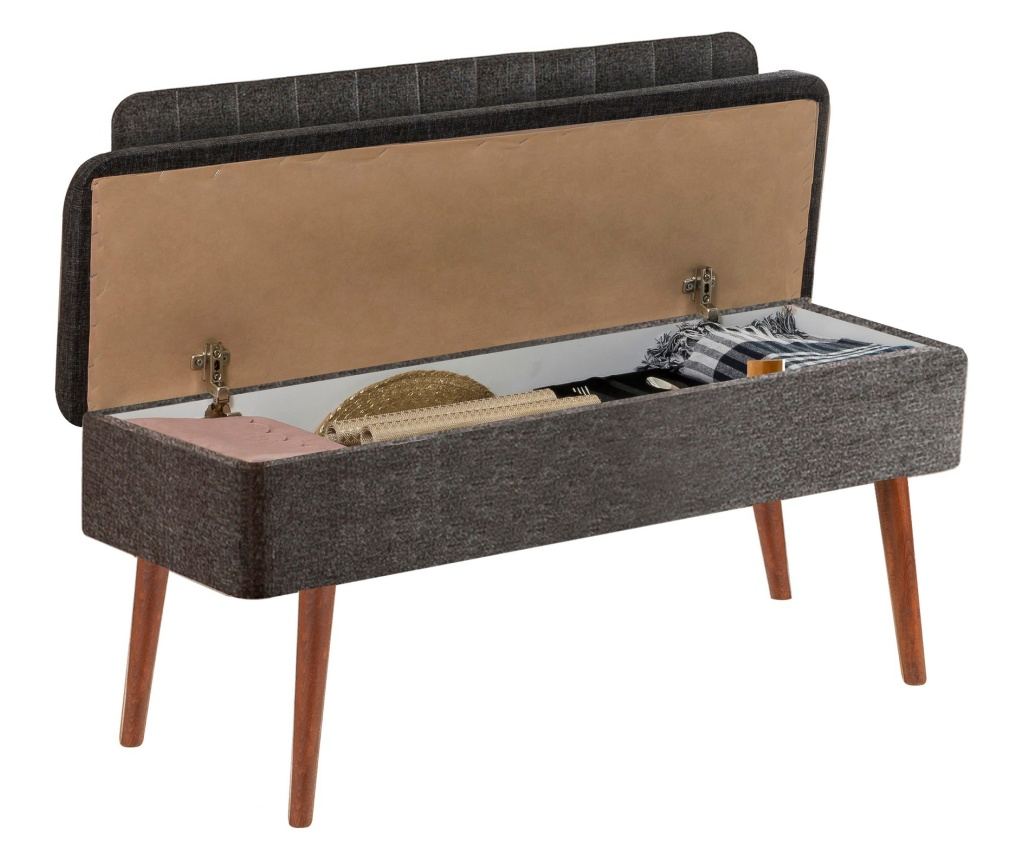 Klupa, Vina 1053 - 1 - Anthracite, Walnut - 3