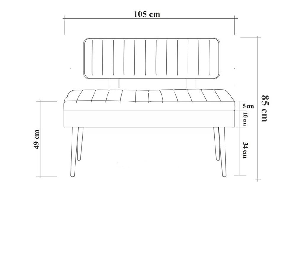 Klupa, Vina 1053 - 1 - Anthracite, Walnut - 4