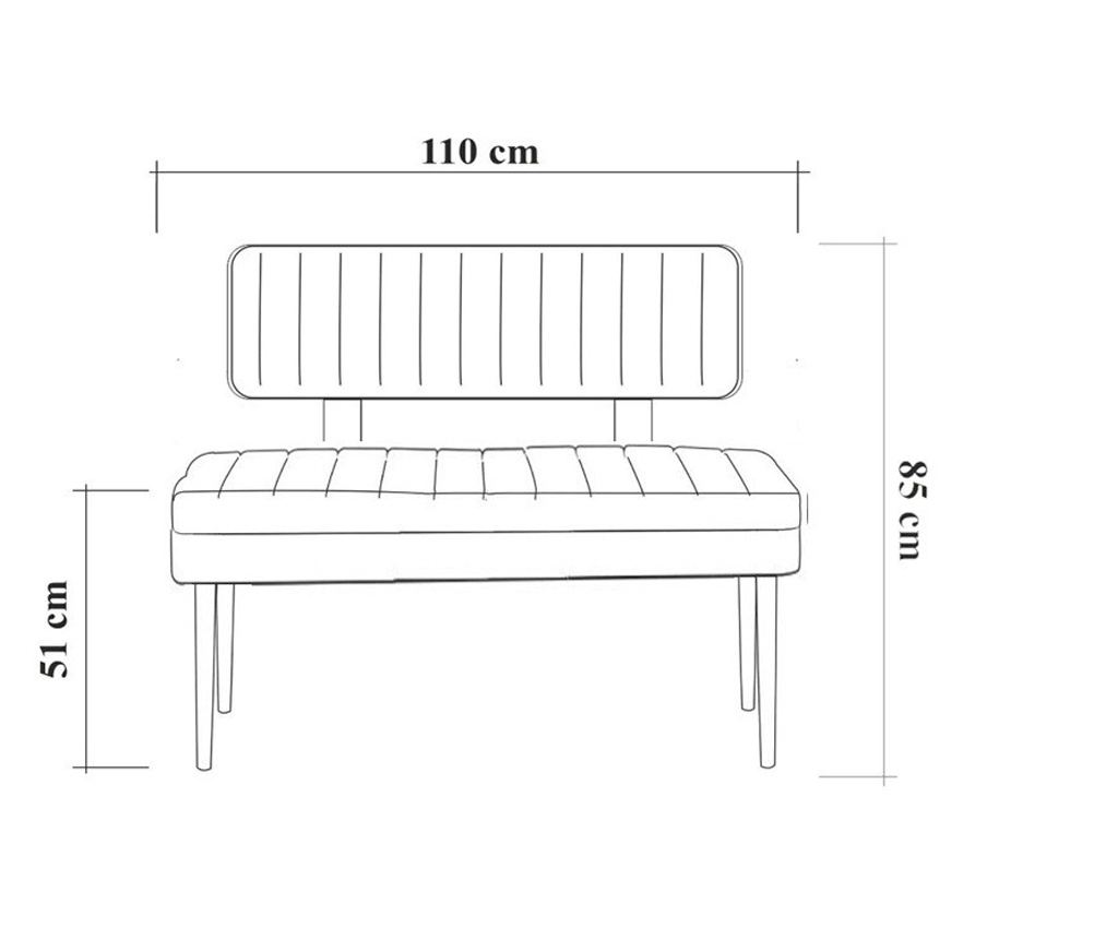 Klupa, Vina 1053 - 1 - Anthracite, Walnut - 5