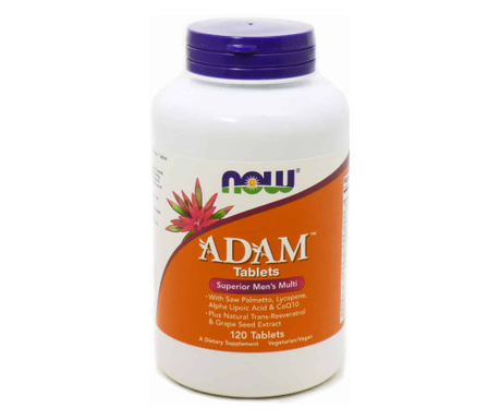 Multivitamin for Men ADAM, NOW Foods 120 Vegan Tablets
