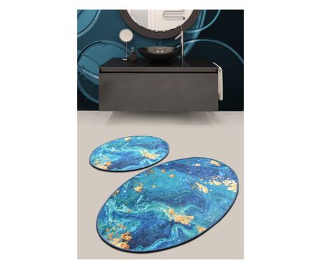 Kupaonski tepisi u setu (2 komada), Marbling