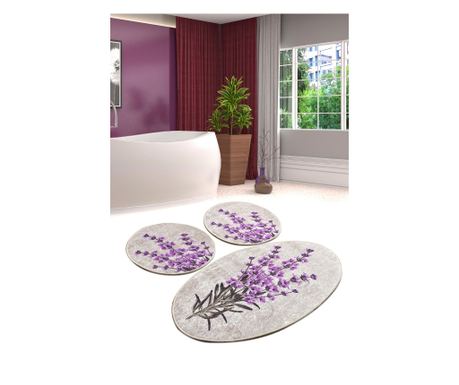 Kupaonski tepisi u setu (3 komada), Lavender