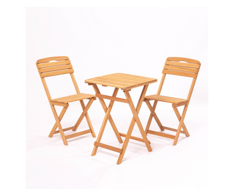 Set vrtnih stolova i stolica (3 komada), smeđa boja, MY002
