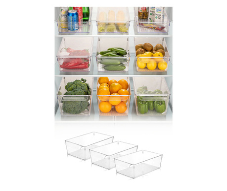 Set organizator pentru frigider (3 bucati)