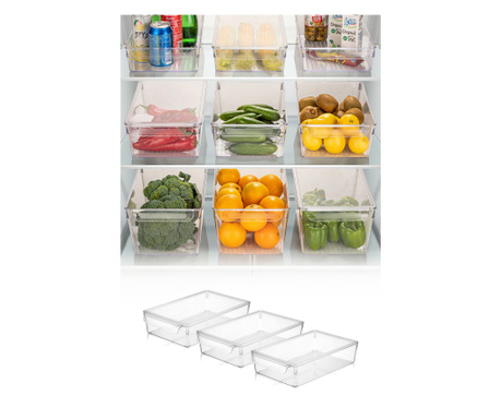 Set organizator pentru frigider (3 bucati)