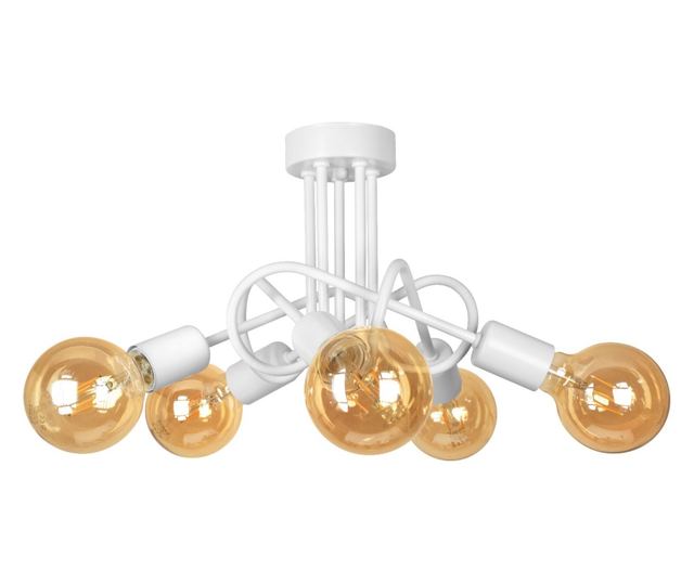 Candelabru Alexa, 5xE27, alb