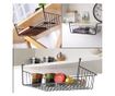 Suport metalic tip cos pentru depozitare sub raft Pufo pentru casa si bucatarie, multifunctional, 40 x 27 cm, negru thumbnail 2