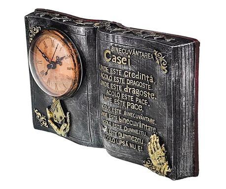 Ceas de masa, Binecuvantarea casei in forma de carte, 24 cm, 1691H-1