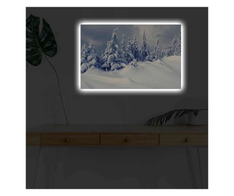Okrasna LED osvetljena platnena slika, večbarvna