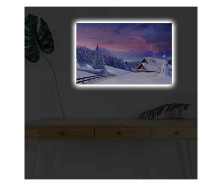 Okrasna LED osvetljena platnena slika, večbarvna