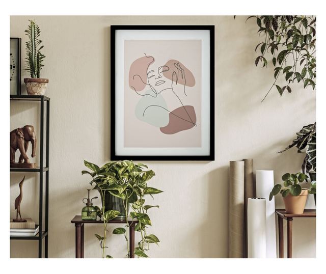 Poster with frame, face -a- cm 35x2x47