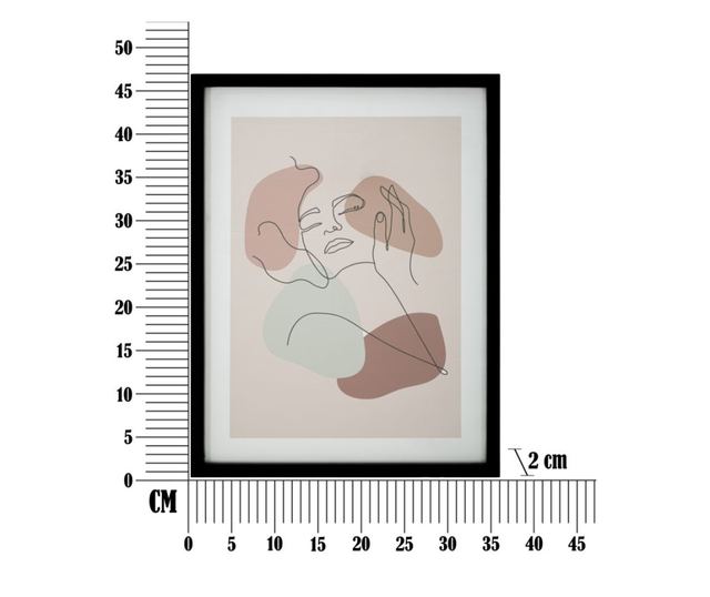 Poster with frame, face -a- cm 35x2x47
