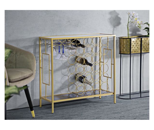 Konzolna miza nosilec za steklenice glam cm 76x30x75