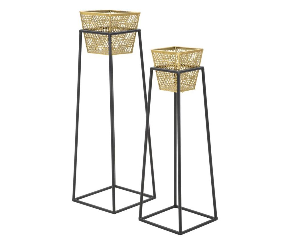 SET 2 VASE PĂTRATE OLDER CM Ø 23X70-20X60 - 2