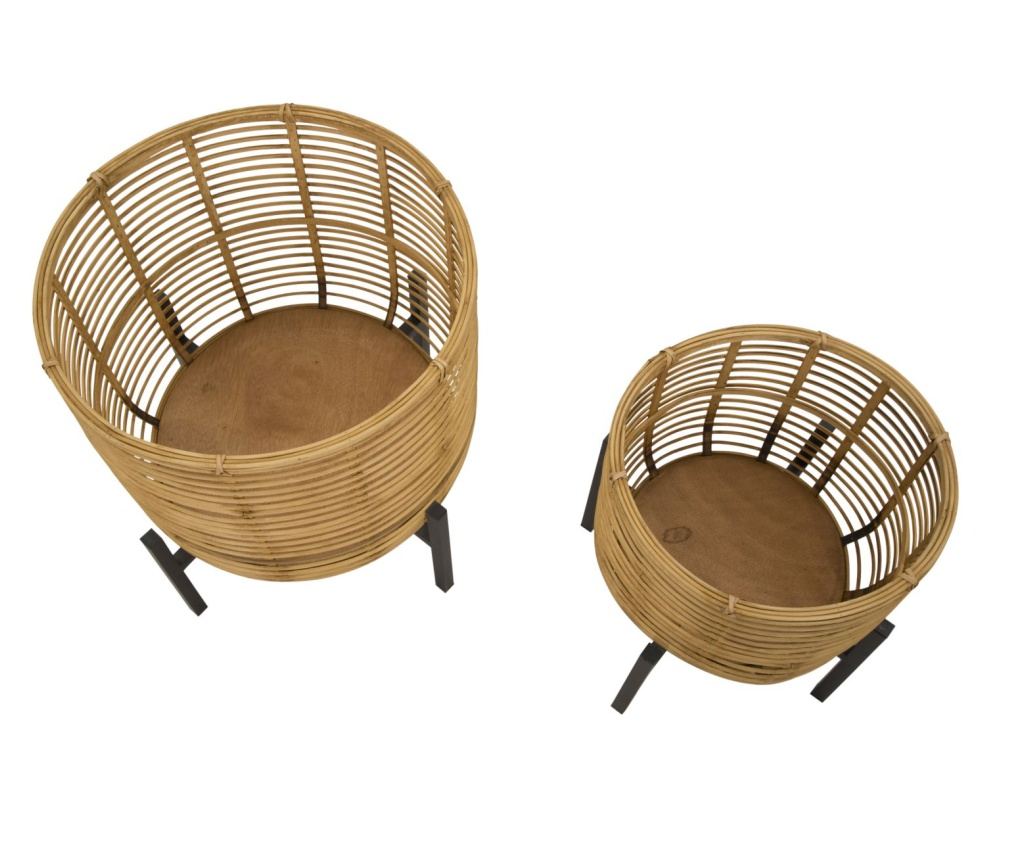 SUPORT VAZĂ RATTAN SET 2 BUC CM Ø 41X47-33X39 - 2