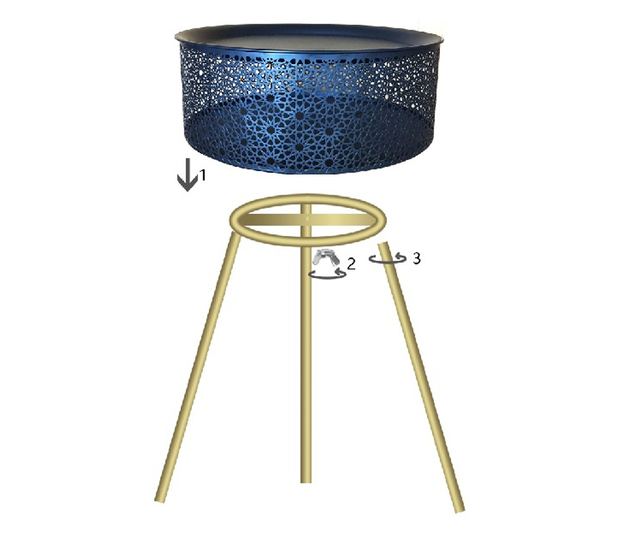 STOLIK BLACKY CM Ø 35X50