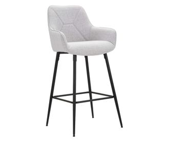Scaun de bar gri set 2 bucăți cm 55x55x109
