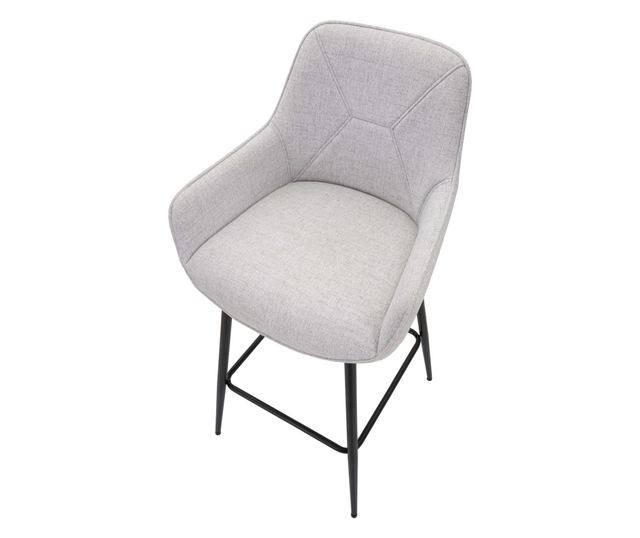Scaun de bar gri set 2 bucăți cm 55x55x109