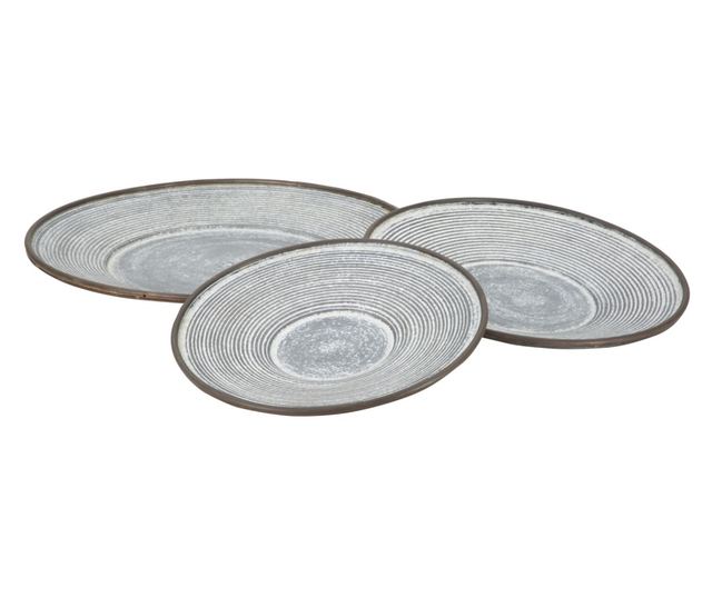 Set dekorativnih tanjura za slastice i čokoladu 3 kom cm ø 50,5x4,5- 39,2x4,5-35x4