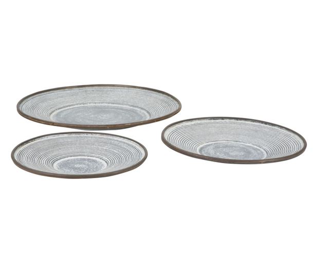 Set dekorativnih tanjura za slastice i čokoladu 3 kom cm ø 50,5x4,5- 39,2x4,5-35x4
