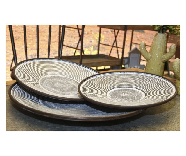 Set dekorativnih tanjura za slastice i čokoladu 3 kom cm ø 50,5x4,5- 39,2x4,5-35x4