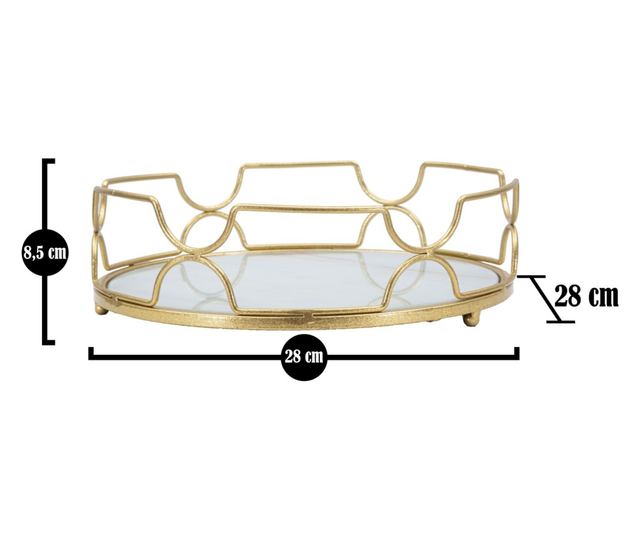 Poslužavnik glamy ogkuli cm ø 28x8,5