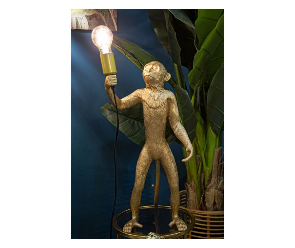 STOLNA LAMPA MAJMUN ZLATNA CM Ø 26X34X55 - 7