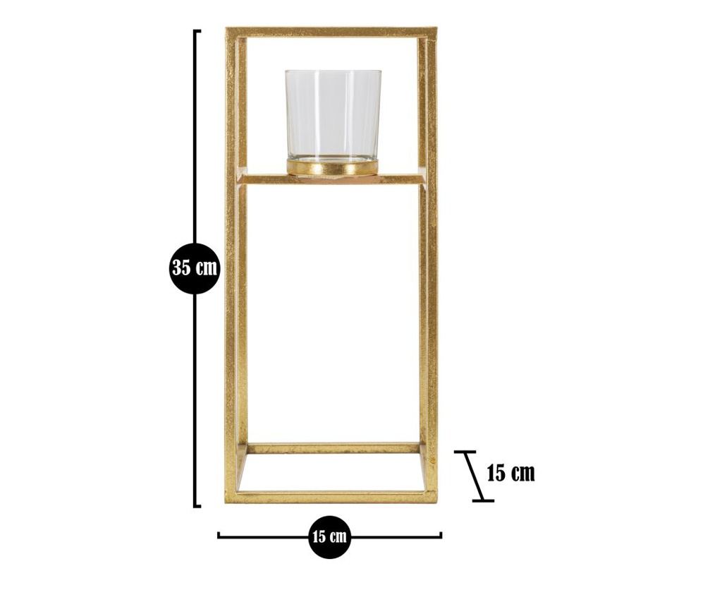 Suport pentru lumânare Elegant cm 15x15x35 - 10