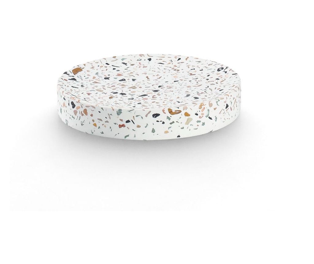 Farfurie pentru săpun "Terrazzo", ciment, Ø 11,6 x 2 cm - 3