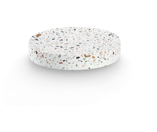 Miska na mýdlo "Terrazzo", cement, Ø 11,6 x 2 cm